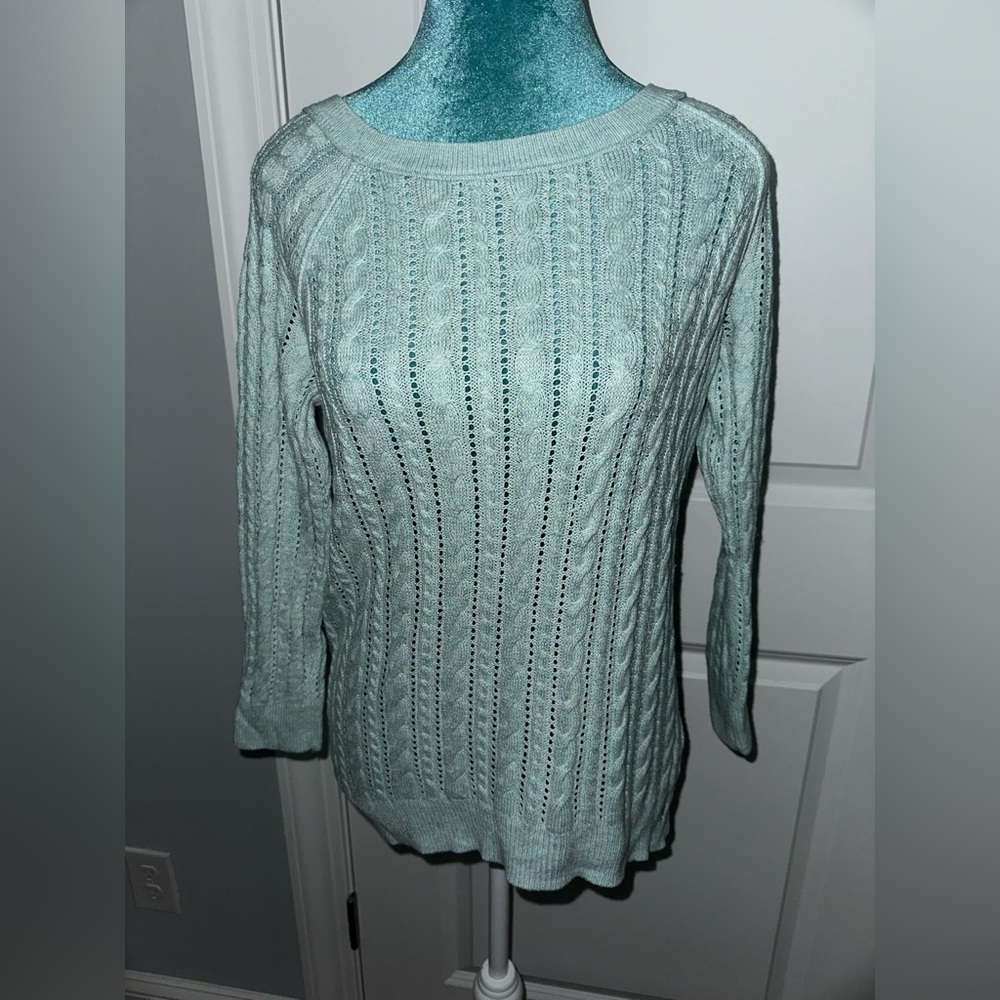 Mint knit Sweater Shirt 👚✨
